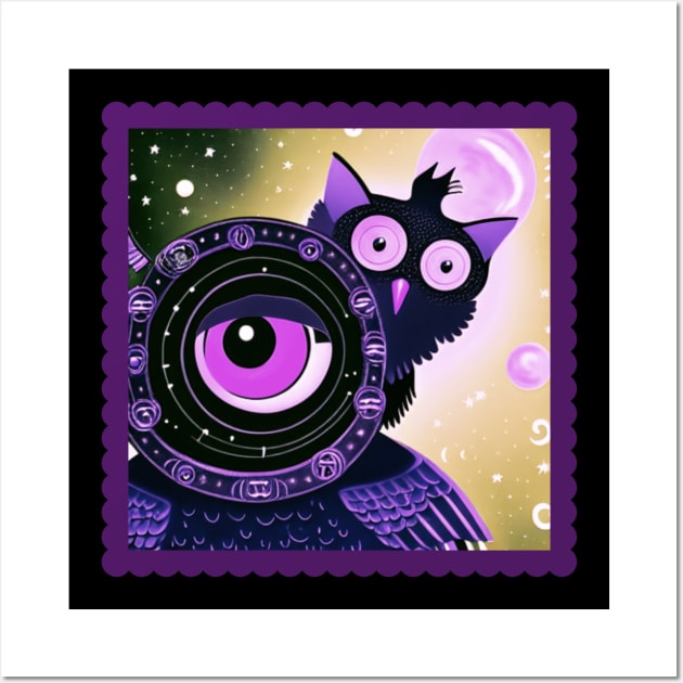 Steampunk Owl Space Explorers Wall Art by The Friendly Introverts